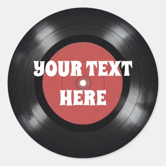 Sticker Rond disque vinyle (Devant)