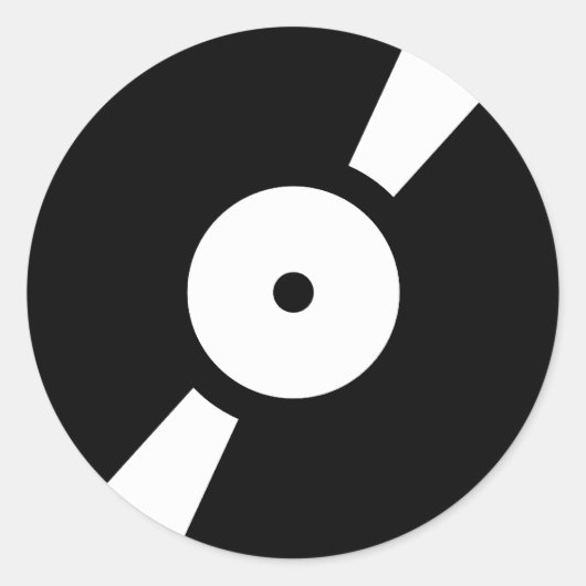 Sticker Rond disque vinyle rétro (Devant)