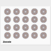 Sticker Rond Disque Vortex Circulaire Hypnotique Blanc Fou (Feuille)