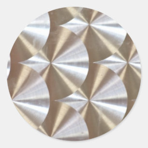 STICKER ROND DISQUES DE MUSIQUE DE CDROMS EN MÉTALLIQUE D'ARGEN