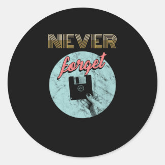 Sticker Rond Disquette classique Disquette Disques Disques Ordi