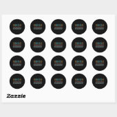 Sticker Rond Dissertation Écriture Thèse Défense Doctorat Docto (Feuille)