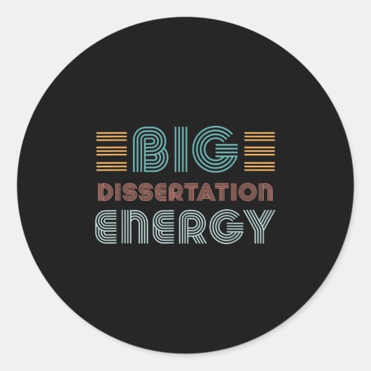 Sticker Rond Dissertation Écriture Thèse Défense Doctorat Docto (Devant)