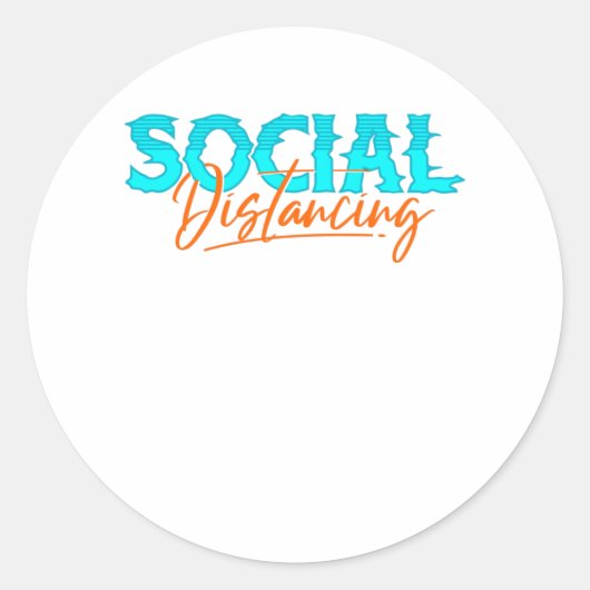 Sticker Rond Distances sociales (Devant)