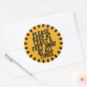 Sticker Rond Distances sociales de six pieds (Enveloppe)