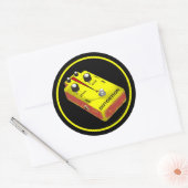 Sticker Rond Distorsion Jaune (Enveloppe)