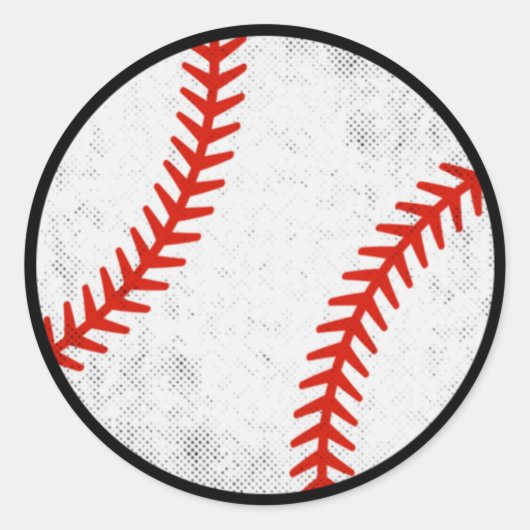 Sticker Rond Distressed Vintage Baseball Graphic Design (Devant)