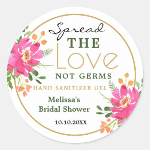 Sticker Rond Distributeur de gel hydroalcoolique pour la mariée