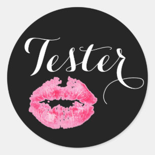 Sticker Rond Distributeur de rouge à lèvres Produit Testeur Ros