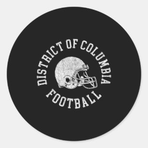Sticker Rond District Of Columbia Football Football de Rétro Di
