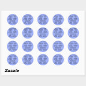 Sticker Rond Dites-le en bleu yiddish (Feuille)