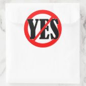 Sticker Rond Dites non (Sac)