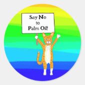 Sticker Rond Dites non à l'huile de palme Eco (Devant)