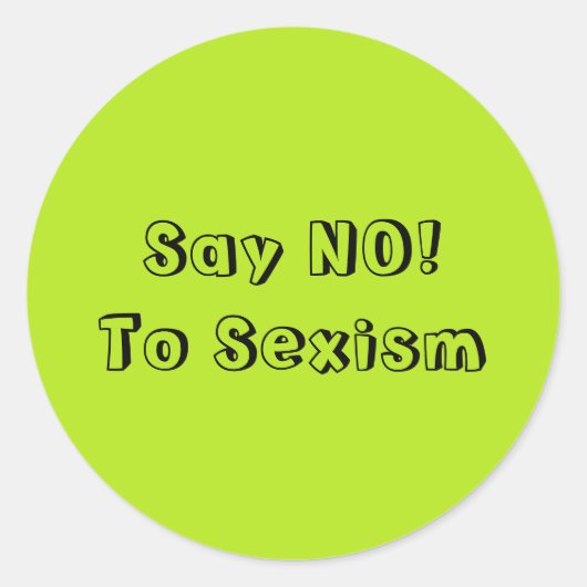 Sticker Rond Dites Non Au Sexisme (Devant)