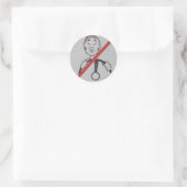 Sticker Rond Dites simplement non (Sac)