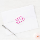 STICKER ROND "DIVA" (Enveloppe)