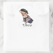 Sticker Rond Diva (Sac)