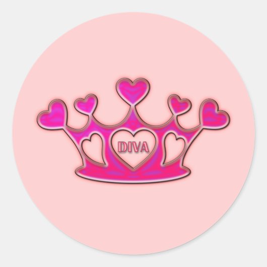 STICKER ROND DIVA CROWN (Devant)