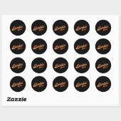 Sticker Rond Diva de pickleball (Feuille)