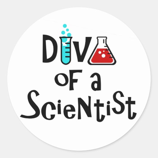 Sticker Rond "DIVA d'un scientifique" (Devant)