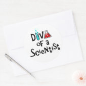Sticker Rond "DIVA d'un scientifique" (Enveloppe)