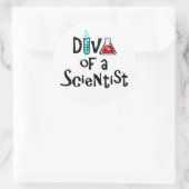 Sticker Rond "DIVA d'un scientifique" (Sac)