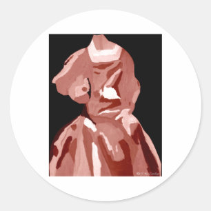 Sticker Rond Diva Fashionista En Neutral