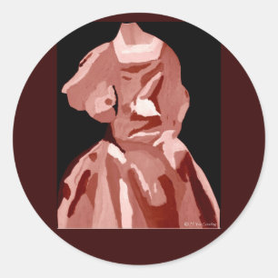 Sticker Rond Diva Fashionista En Neutral
