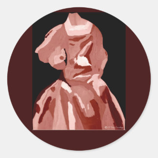 Sticker Rond Diva Fashionista En Neutral