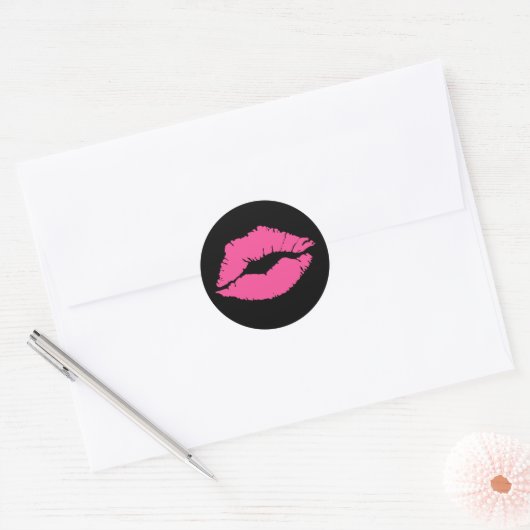 Sticker Rond "Diva Lips" (Enveloppe)