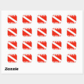 Sticker Rond Dive Aruba (Feuille)