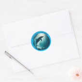 Sticker Rond Dive Deep Live Dolphin gratuit (Enveloppe)