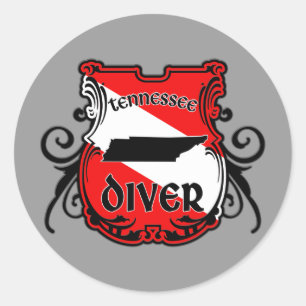 Sticker Rond Diver du Tennessee