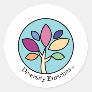 Sticker rond Diversité Enrichesses