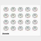 Sticker Rond Diversité Équité Inclusion (Feuille)