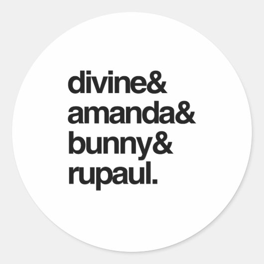 Sticker Rond Divine Amanda Bunny et Ru (Devant)