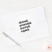 Sticker Rond Divine Amanda Bunny et Ru (Enveloppe)