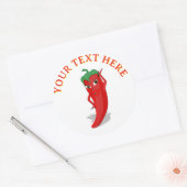 Sticker Rond Divine Piment Rouge Chaud (Enveloppe)