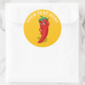 Sticker Rond Divine Piment Rouge Chaud (Sac)