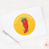 Sticker Rond Divine Piment Rouge Chaud (Enveloppe)