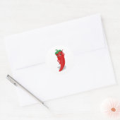 Sticker Rond Divine Piment Rouge Chaud (Enveloppe)
