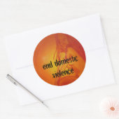 Sticker Rond divinités, mettre fin à la violence domestique (Enveloppe)