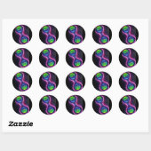 Sticker Rond Diviser les cellules (Feuille)