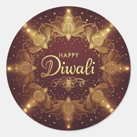 Sticker Rond Diwali doré (Devant)