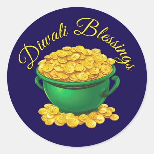 Sticker Rond Diwali propice (Devant)