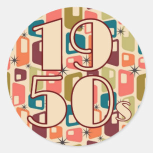 Sticker Rond Dix ans 1950