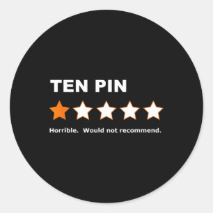 Sticker Rond Dix Étoiles Une Étoile Commentaire Drôle Bowling P