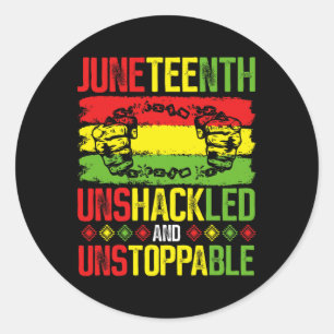 Sticker Rond Dix-Huit Junte Incontrôlable Et Instoppable