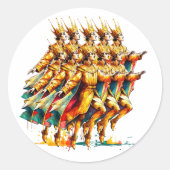 Sticker Rond Dix seigneurs à l'aube | Douze jours de Noël (Devant)