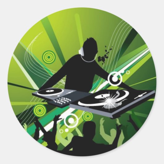 Sticker Rond dj-3 (Devant)